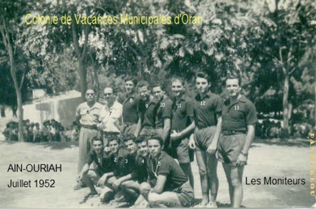 COLO TLEMCEN AIN OURIAH JUILLET 1952 MONITEURS.JPG